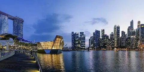 Marina Bay, Singapore, at dusk