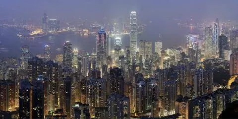 Hong Kong skyline at night from Victoria Peak