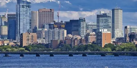 Boston skyline across the Charles River