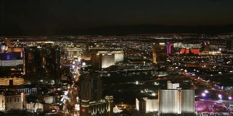 Las Vegas lit up at night